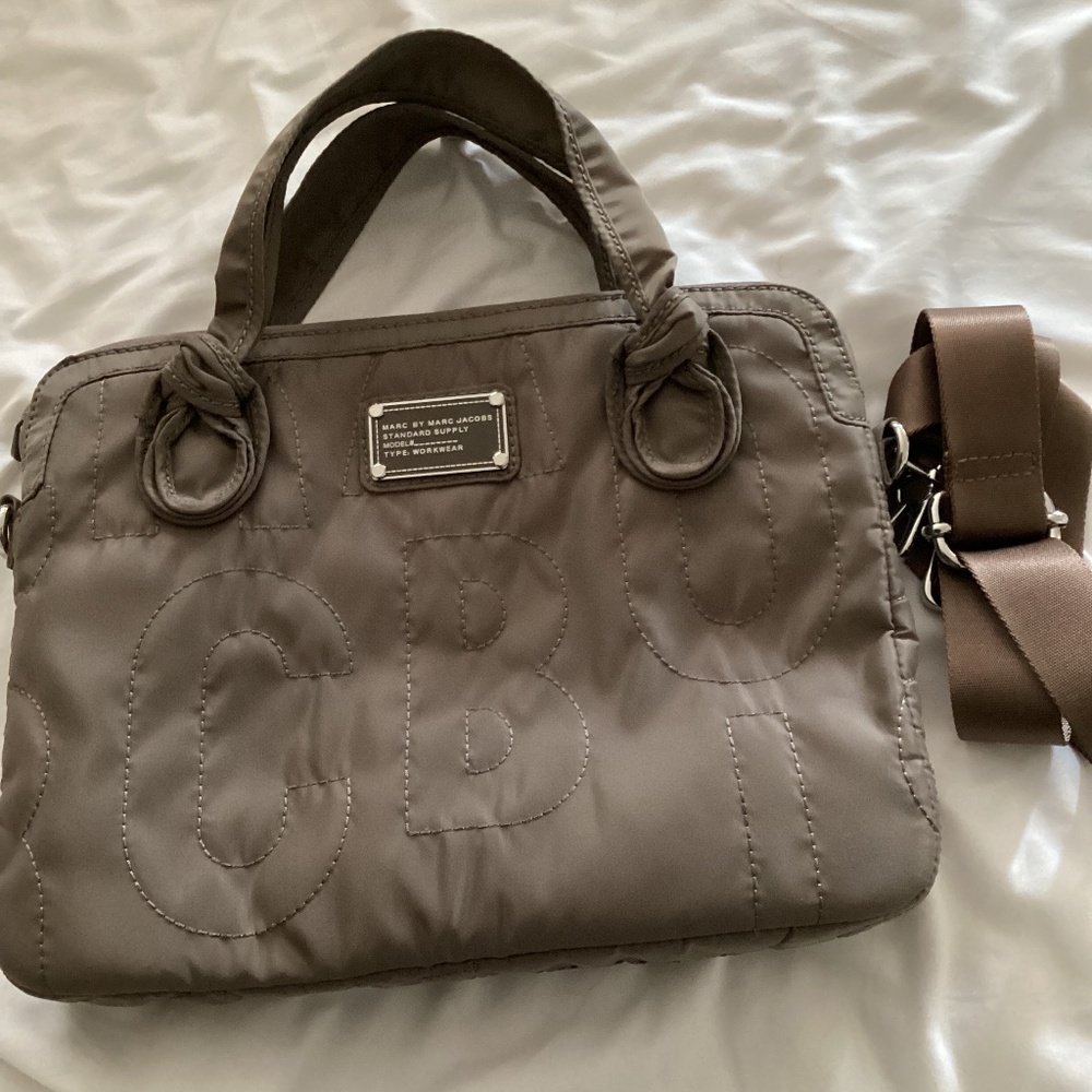 NEW Marc By Marc Jacobs Brown Quilted Laptop Bag
